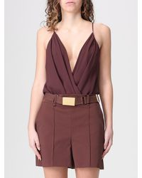 Elisabetta Franchi - Crêpe Bodysuit Top - Lyst