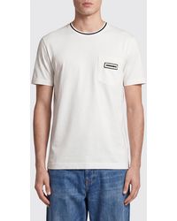 Dolce & Gabbana - Dolce &Amp Gabbana Cotton T-Shirt With Patch Pocket And Contrast Trims - Lyst