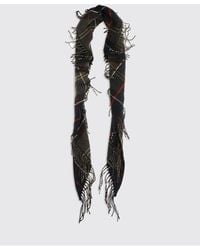 Barbour - Triangular Tartan Pattern Acrylic Scarf With Fringed Hem - Lyst
