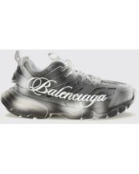 Balenciaga - Track Mesh And Nylon Sneakers With Logo And Oversized Sole - Lyst