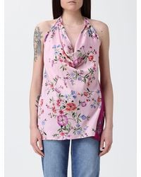 Liu Jo - Satin Top With Floral Print - Lyst