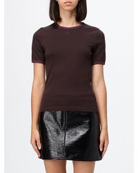 Courreges - Courr&Egrave	Ges Slim Fit Cotton T-Shirt With Tone-On-Tone Logo - Lyst