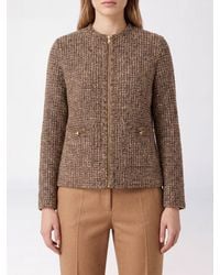 Fabiana Filippi - Slim Fit Wool And Cashmere Blend Cardigan With Zip - Lyst