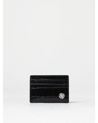 Versace - Credit Card Holder In Croco Print Leather - Lyst
