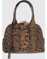 Pinko - Animal Print Suede Mini Escape Bag - Lyst