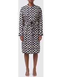 Max Mara - Printed Silk Chemisier Dress - Lyst