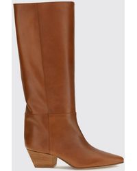 forte_forte - Slip-On Smooth Calf Knee-High Boots - Lyst