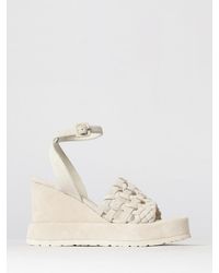 Paloma Barceló - Woven Suede Wedge Sandals - Lyst