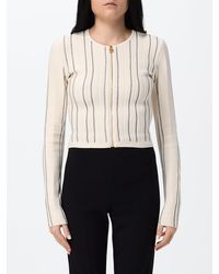 Elisabetta Franchi - Striped Slim Fit Cardigan With Crew Neck And Zip Closure - Lyst