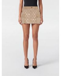 Philipp Plein - High-Waisted Cargo Mini Skirt With Rhinestone Hexagon Logo - Lyst