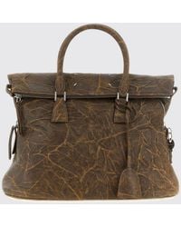 Maison Margiela - 5Ac Medium Abstract-Print Leather Handbag - Lyst