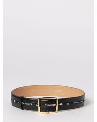 Elisabetta Franchi - Synthetic Leather Belt With Logo - Lyst