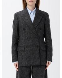 Brunello Cucinelli - Double-Breasted Virgin Wool Blazer With Peak Lapels And Padded Shoulders - Lyst