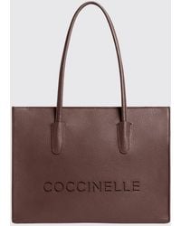 Coccinelle - Myrtha26 Medium Tumbled Leather Tote Bag With Double Handle - Lyst
