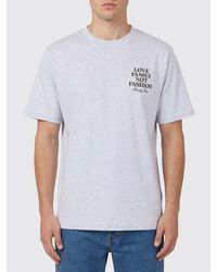 FAMILY FIRST - Cotton Crew Neck T-Shirt With Slogan - Lyst