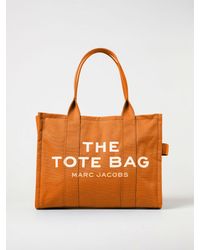 Marc Jacobs - Borsa The Large Tote Bag in canvas con logo jacquard - Lyst