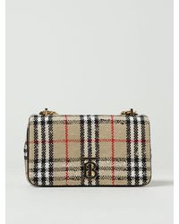Burberry - Lola Bag In Check Wool Blend - Lyst