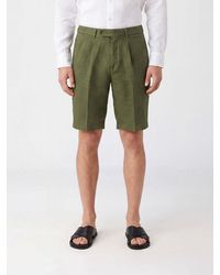 Boglioli - Knee-Length Linen Tailored Shorts With Slash Pockets - Lyst