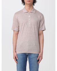 Eleventy - Linen Polo Shirt - Lyst