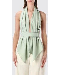 Alberta Ferretti - Satin Top - Lyst