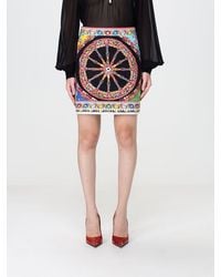 Dolce & Gabbana - Dolce &Amp Gabbana Jupe Crayon Midi En Soie À Imprimé Carretto Siciliano - Lyst
