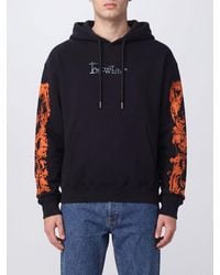 Off-White c/o Virgil Abloh - Cotton Hoodie With Back Arrow Logo And Kangaroo Pocket - Lyst