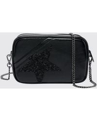 Golden Goose - Mini Star Leather Camera Bag With Glitter Logo And Chain Strap - Lyst