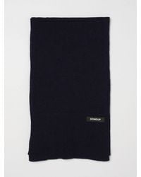 Dondup - Ribbed Wool And Cashmere Blend Scarf With Applied Logo - Lyst