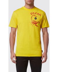 Philipp Plein - Cotton T-Shirt With Graphic Print And Rear Logo - Lyst