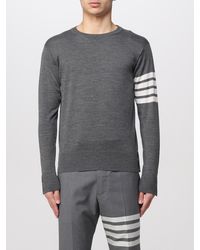 Thom Browne - Pullover Aus Wolle Mit 4 Bar Stripes - Lyst