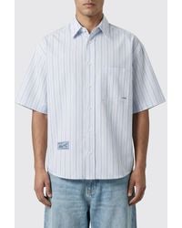 WOOYOUNGMI - Short-Sleeved Striped Cotton-Blend Shirt - Lyst