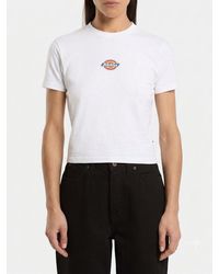 Dickies - Maple Valley Cropped Cotton T-Shirt With Printed Logo - Lyst