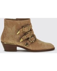 Chloé - Chlo&Eacute Susanna Suede Ankle Boots With Micro Studs - Lyst