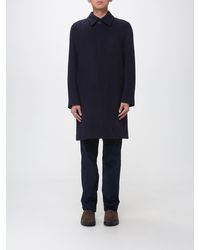 Manuel Ritz - Single-Breasted Wool Blend Coat With Concealed Closure And Classic Collar - Lyst