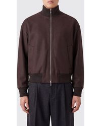 Barena - Wool Blend Bomber Jacket With High Neck And Zip Closure - Lyst