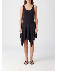 IRO - Asymmetric Viscose Jersey Dress - Lyst