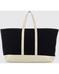 GIMAGUAS - Maxi Cotton Tote Bag With Bicolor Abstract Print And Double Handle - Lyst