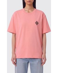 AMISH - Cotton T-Shirt With Contrast Logo And Dropped Shoulders - Lyst