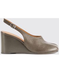 Maison Margiela - Tabi Leather Wedge Slingback - Lyst