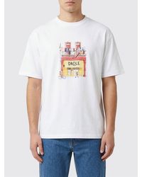 Drole de Monsieur - Printed Cotton Crew Neck T-Shirt - Lyst