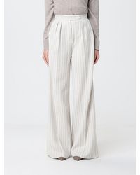 Max Mara - Striped Cotton Palazzo Trousers - Lyst