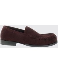 Dries Van Noten - Suede Calfskin Penny Loafers With Round Toe - Lyst