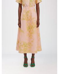 Erdem - Floral-Print Linen And Cotton-Blend A-Line Midi Skirt - Lyst
