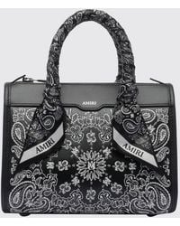 Amiri - Bandana Print Leather Handbag With Monogram - Lyst