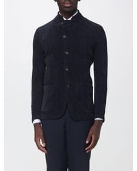 Emporio Armani - Short Single-Breasted Polyester Blazer With Slim Fit - Lyst