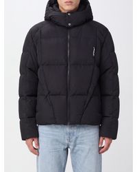 Off-White c/o Virgil Abloh - Short Quilted Nylon Puffer Jacket With Hood And Contrasting Logo - Lyst