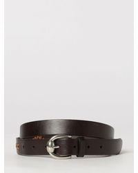 Brunello Cucinelli - Bicolor Woven Leather Belt With Pin Buckle Clasp - Lyst