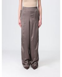 Emporio Armani - Satin Palazzo Trousers - Lyst