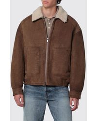 Salvatore Santoro - Suede Shearling Jacket With Patch Pockets - Lyst