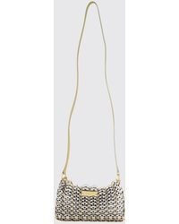 Rabanne - 1969 Nano Mini Metal Crossbody Bag With Leather Details - Lyst